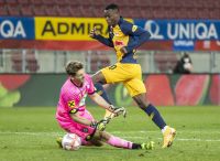 Joerg Siebenhandl und Patson Daka (c) GEPA pictures Wolfgang